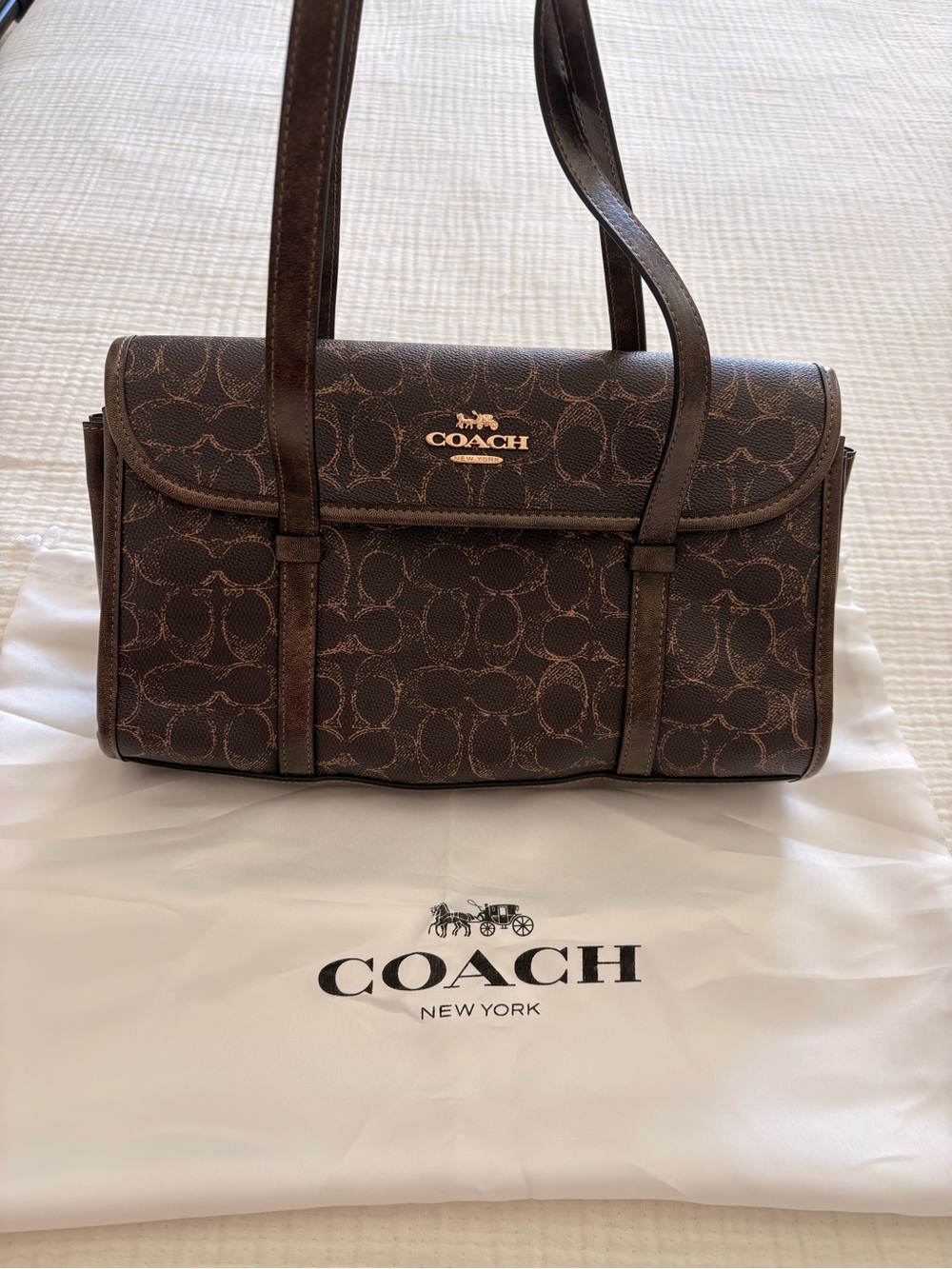Coach Bridget Flap Shoulder Bag in Loved Signature Canvas
